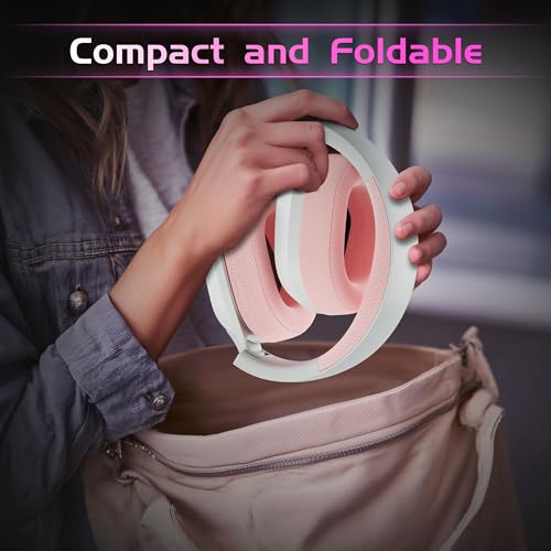 Wireless Gaming Headset for Xbox Series X|S, Xbox One, PS5, PS4, Mac,Switch, PC Host,Xbox Wireless Headset with Mic,50mm Driver，20ms Low-Latency, Bluetooth 5.3 with Noise Cancelling-Pink&White by Gvyugke - Used condition - Image 9