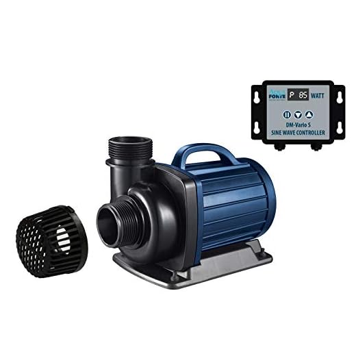 AquaForte - DM-22000 Vario S Regelbare Teichpumpe 70-200W mit externem Controller bis zu 22.000 l/h Förderleistung und 7,5m Förderhöhe ideal für Filter Bachlauf und Wasserfall