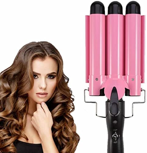 Hair Curling Iron, DOLLARRICH Triple 3 Barrel Curling Iron Curling Wand 1-Inch Crimper Hair Iron Waver Iron Temperature Adjustable Heat Up Quickly Last Long Mermaid Hair Waver Iron Hair Curling Iron, DOLLARRICH Triple 3 Barrel Curling Iron Curling Wand 1-Inch Crimper Hair Iron Waver Iron Temperature Adjustable Heat Up Quickly Last Long Mermaid Hair Waver Iron
