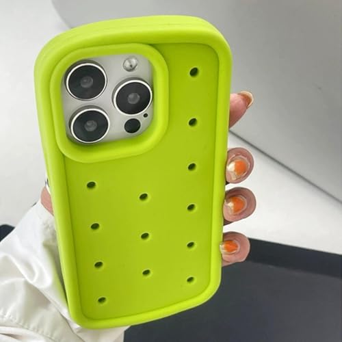 Coque iPhone 14 Pro verte respirante en silicone pour le quotidien actif
