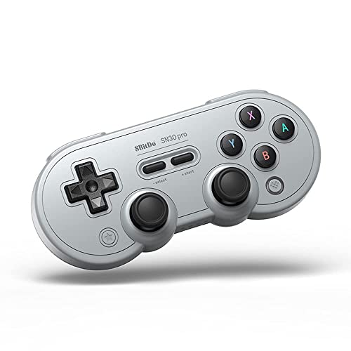 8Bitdo SN30 Pro Wireless Bluetooth Controller with Hall Effect Joystick Update, Compatible with Switch, PC, macOS, Android, Steam Deck & Raspberry Pi (Gray Edition)