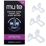 Mute Nasal Dilator Snoring Solution | Starter Pack | Snore Less & Sleep Better | Nasal Strip Alternative | Comfortable Breathing Aids for Better Sleep & Improved Airflow
