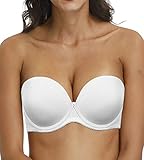 YANDW Strapless Convertible Pushup Bra Heavily Padded Lift Up Supportive Add Two Cup Multiway Tshirt Bras White, 34B