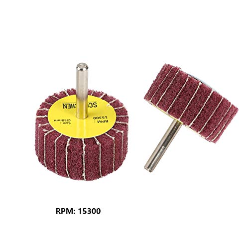Emilypro FLAP WHEEL-005 Scottchen Abrasive Flap Wheel Sander 2 Inchx1 Inch X 1/4 Inch Shank Mounted Non-Woven Interleaves thumb #1