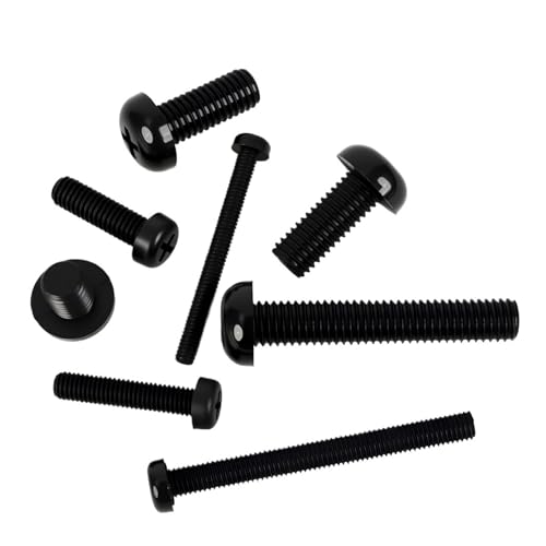 M2 M2.5 M3 M4 M5 M6 M8   iC vX`bN Ȃד \ ۃlW [g??˂ {g(Black Nylon Screw,M5X12(35pcs))