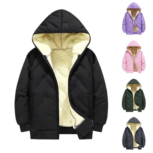 Winterjacke Jungen Mädchen, Warm Gefüttert Steppjacke mit...