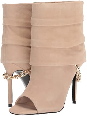 GUESS Women's ADILEE Ankle Boot, Beige Suede 110, 7.5 | Image 6