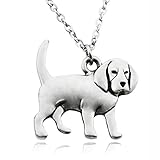 Soul Statement Beagle Dog Pendant Necklace- Silver Pendant Charm Dog Layered Charms Fur Mom Gifts (Beagle)
