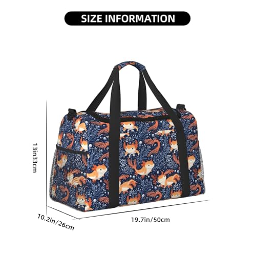 Plant Orange Axolotl Print Duffle Bag for Travel, Carry On Weekender Overnight Duffel Bags, Gym Bags for Women Men, Personal Item Travel Bag2