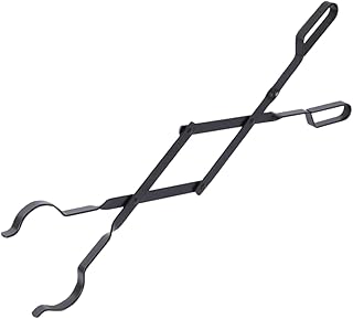 Mikikit Tools Indoor Fireplace Tong Portable Fireplace Tong Folding Fireplace Tong Grip Foldable Collector