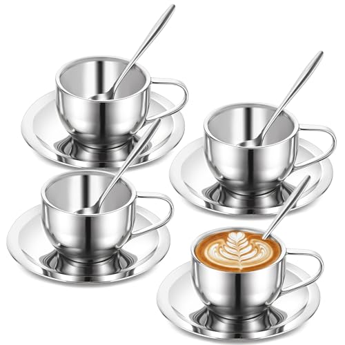 Lyksgir 4-Piece Stainless Steel Cup Set
