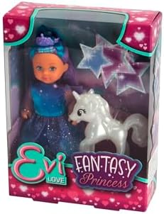 Simba, 105733868, Evi Love Prenses Günleri, Evi Love Işıltılı Şık Elbisesi Giyiyor, Tek Boynuzlu At Figürü ile Birlikte, 12 Cm - Görsel 5