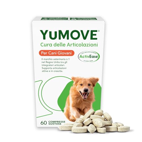 YuMOVE Joint Care Integratore Articolazioni per Cani Giovani, 60 Compresse, Supporta la Mobilità e Rinforza le Articolazioni di Cani Adulti, con Glucosamina, Condroitina e Acido Ialuronico
