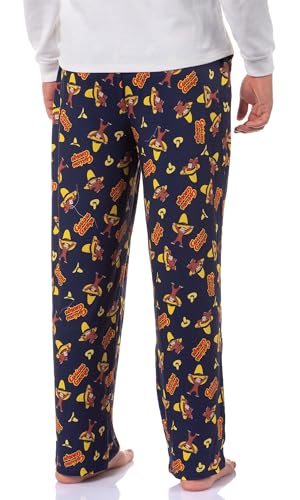 Curious George Men's Yellow Hat Sleep Tossed Print Pajama Pants for Adults4
