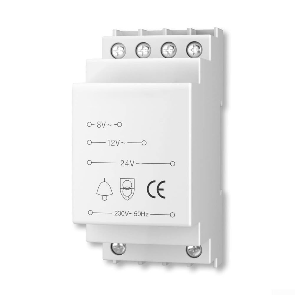 8V/12V/24V Doorbell Transformer - Versatile & Safe Doorbell Systems