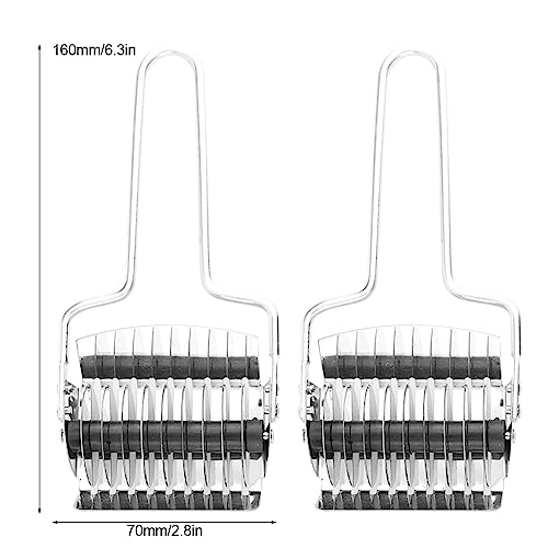 2 peças Cortador de macarrão, cortador de macarrão manual de aço inoxidável, cortador de massa, maca