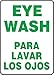 Accuform SBMFSD423VP Plastic Spanish Bilingual Safety Sign,"Eye WASH/para Lavar Los OJOS", 14" Length x 10" Width x 0.055" Thickness, Green on White