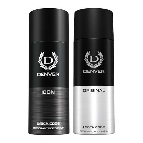 Image of Denver Black Code Icon & Original - 150 ML Each, Pack of 2| Deodorant For Man