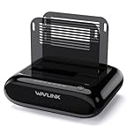 Wavlink Dual Bay External Hard Drive Docking Station Support 2x20TB, USB 3.0 to SATA I/II/III for 2.5 or 3.5in HDD, SSD with Offline Clone Function, supports UASP SATA 5Gbps
