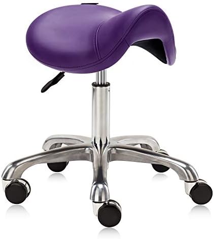 DR.LOMILOMI Pneumatic Swivel Rolling Stool 506 for Hygienic Clinic Spa Massage Home and Office
