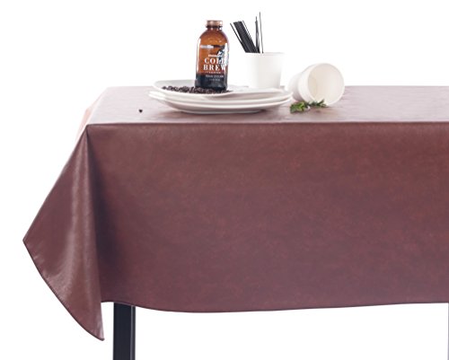 Yourtablecloth Heavy Duty Vinyl Rectangle Or Square Tablecloth – 6 Gauge Heavy Duty Tablecloth – Flannel Backed – Wipeable Tablecloth With Vivid Colors & Many Sizes 52 X 70 Gray #TOP2