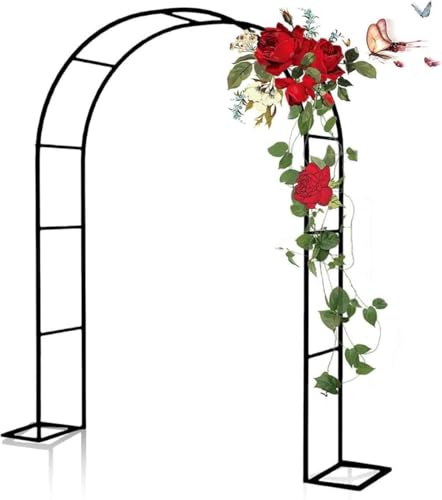 MISKYN Arco for Plantas De Metal for Rosal Trepador, Marco De Soporte De Jardín con Base, Arco Jardin Exterior, Negro 140X230cm 180X230cm 300X230cm,Verde,W3.5M*H2.2M