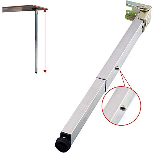 Pied Table Rabattable,Pattes Meuble de Rechange,Jambe de Table Reglable,Pieds de Support,Pieds de Bar/Comptoirs en Métal en Acier Inoxydable,Personnalisable,1 pièce(A41 - C65cm)