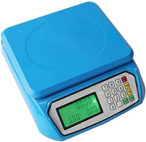 Electronic Scales Scale Plastic Price Computing Kitchen Cooking Food Weighing with LCD Display for Home (Blue 30kg/1g) (Blue 30kg/1g)
