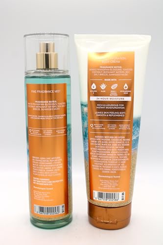 At the Beach, Bath and Body, Fragrance Mist and Body Cream Bundle Set