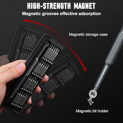 Image of SHARDEN Precision Screwdriver Set for Electronic Repair 31 in 1 | Small Screwdriver Set, Magnetic Repair Tool Kit for Laptop, iPhone, Cell Phone, PC, MacBook, Computer, PS5, Glasses, Watch