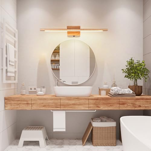 Lámpara de pared de madera lineal con iluminación LED moderna para el dormitorio 4