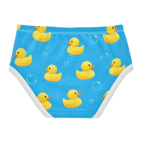 Girls Underwear Toddler 2t Cotton Girl Panties Cute Animal Undies Kids Briefs Yellow Ducks Bubbles Bright Blue2