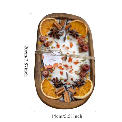 Romantic gift : bougie en bol de bois pour décoration de table