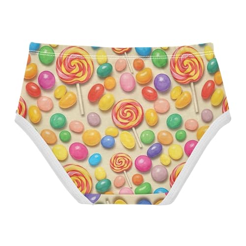 Cotton Toddler Girls Underwear Colorful Candies Lollipops Panties for Girl Funny Undies Kids Briefs 2t2