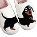 OJXTRDE Niedliche Dachshund Hausschuhe für Frauen und Männer - Memory Foam Cartoon Tier Pantoffeln - Lustige Hund Winter Warm Plüsch Slippers