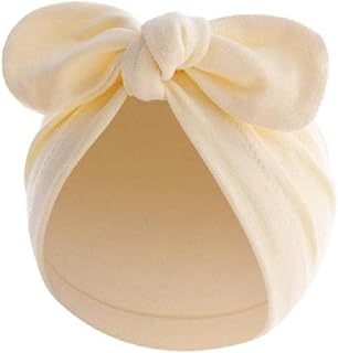 幼児用ビーニー帽子 ベビーターバンハット ビッグリボン 骨なし帽子 ソフト帽子 赤ちゃん用 0-12M 男の子 通気性 病院用帽子 0-6ヶ月 新生児