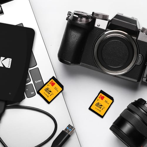 Image of Kodak 32GB 10-Pack SDHC Card, UHS-I U1 V10 Premium, up to 85MB /s Read Speed, for Full HD Video and High-Resolution Pictures, Compatible with SDHC Standard (10-Pack)