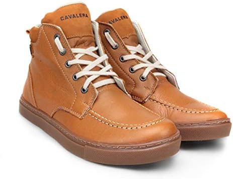 Tênis Couro Cano Alto Cavalera Rafa Masculino - Caramelo - 39 |  Amazon.com.br