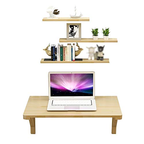 Escritorio de mesa montada en la pared Mesa plegable de hojas de hojas de pared Mesa de mesa de escritorio de escritorio Pino de comedor de cocina, carga BEA40-60 kg/color de madera/B-80 * 50 cm