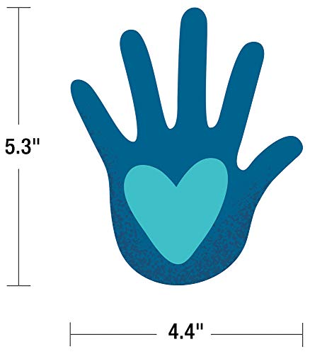 Image of Carson Dellosa One World 36-Piece Hands With Heart Cutouts, Bright and Colorful Handprints for Bulletin Board, Back to School Decorations, and Classroom Decor