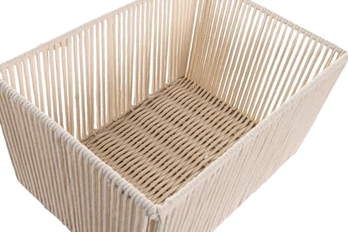 Jeu de paniers en coton beige DKD Home Decor 40 35 30 cm