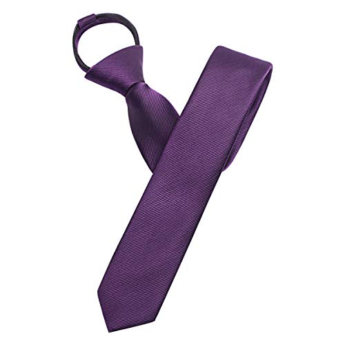 mumusung Men's Solid Color Slim Skinny Tie 2" Necktie