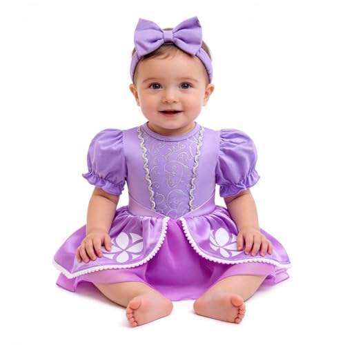 Beipegin Disfraz Princesa Niña Bebé Cuento de Hadas Vestido Princesa Niña con Diadema Disfraz Bebe Disfarce Halloween Carnaval Bebe 3 18 Meses