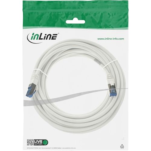 Câble réseau Cat6a 15m blanc S/FTP InLine 76815W cordon ethernet RJ45 mâle - 4