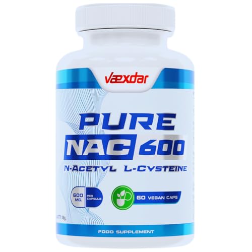 Vaexdar Nac 600mg | N Acetilcisteína 600 mg | Alta biodisponibilidad | Nac N-Acetil-Cisteína 600mg | N Acetilcisteína | 60 Cápsulas Vegetales | N Acetil L Cisteína | Alto Poder Antioxidante