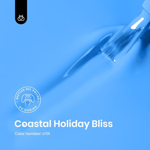 Image of beetles Gel Polish Light Blue Gel Nail Polish Soak Off Uv LED Nail Lamp 15ml DIY Home Manicure Salon Gift for Women Coastal Holiday Bliss