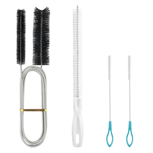 4 Piezas Cepillo de Limpieza para Desagüe, 155cm Flexible Cepillo de Limpieza de Tuberías Juego de Limpieza Flexible y Largo para frigorífico, para la Limpieza de Baño Cocina