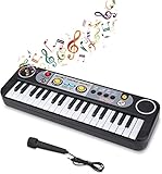 Piano de teclado electrónico: nuestros pianos son alimentados por energía y batería, fuente de batería que no está incluida, conveniente para tocar en interiores o exteriores. Cómodo y rápido, y se puede aprender tanto en interiores como en exteriores.