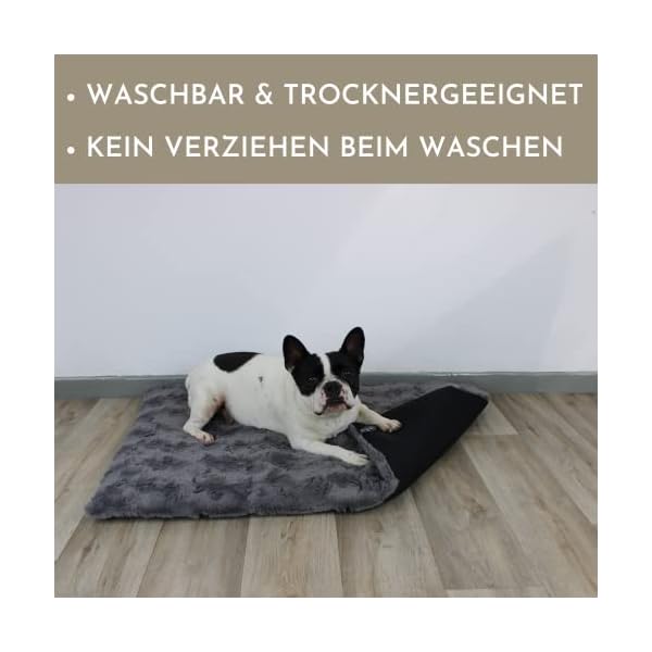 HS-Hundebett rutschfeste Exklusivdecke in Unifarben I Antirutsch-Hundedecke Made in Germany I Weiche Kuscheldecke für große & kleine Hunde I waschbar bei 40° – Bild 5