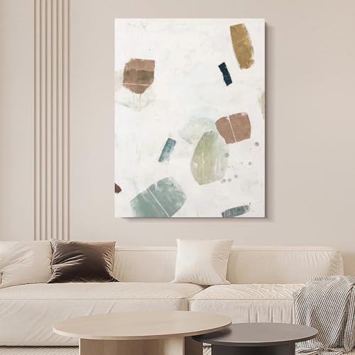 Toile abstraite peinte à la main pour habiller un grand mur vide de chambre